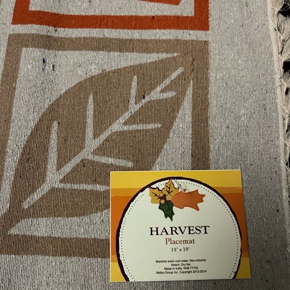 4~Happy Fall Harvest Tapestry Placemats 13” x 19” - Picture 3 of 3